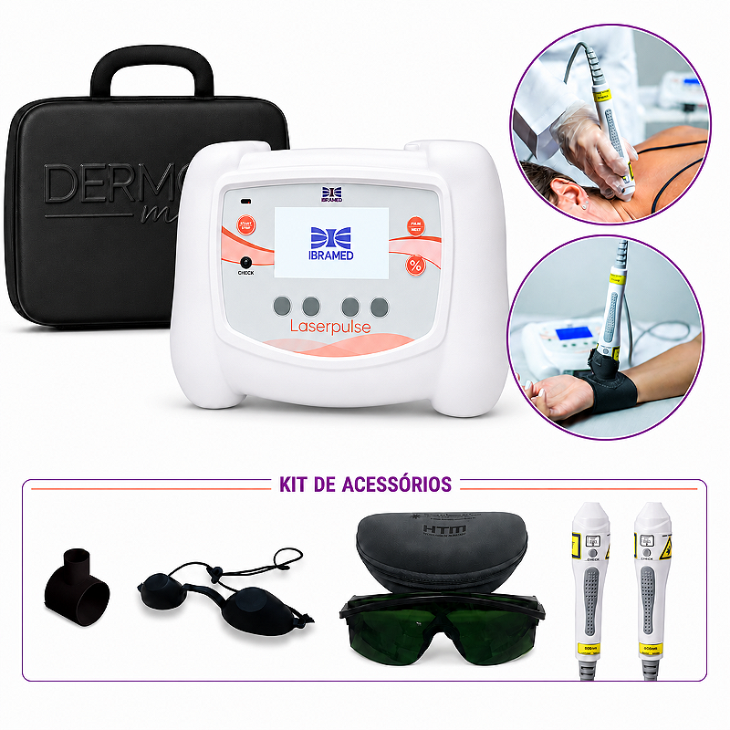 Laserpulse Ibramed + Probes 660nm e 904nm - Dermomed - 7 anos!