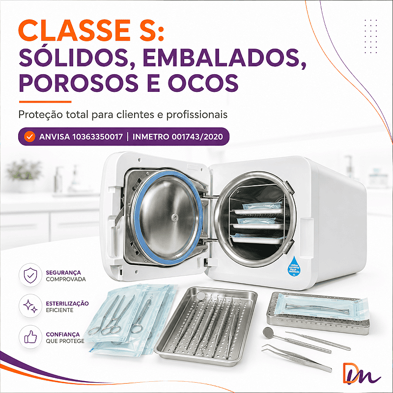 Autoclave Vitale Class 21L Inox Bivolt + Acessórios - Cristófoli