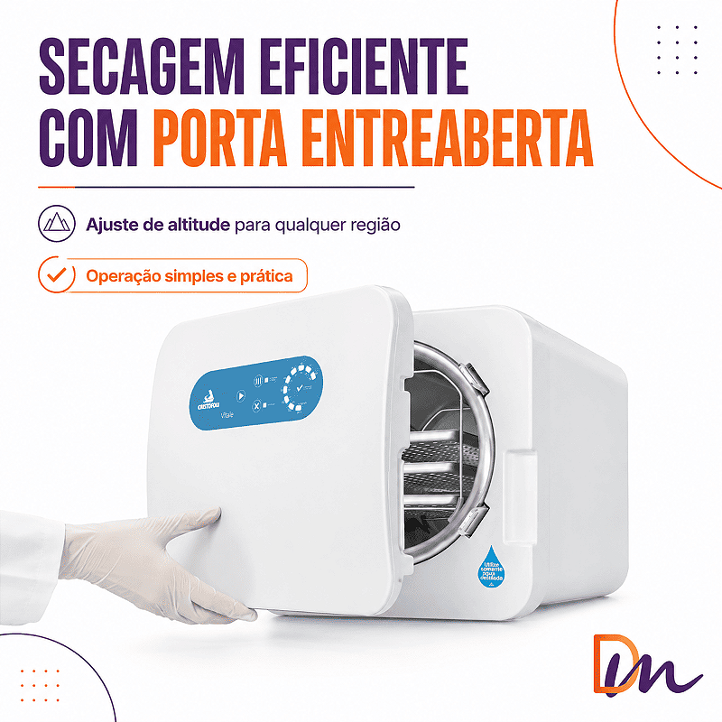 Autoclave Vitale Class 21L Inox Bivolt + Acessórios - Cristófoli
