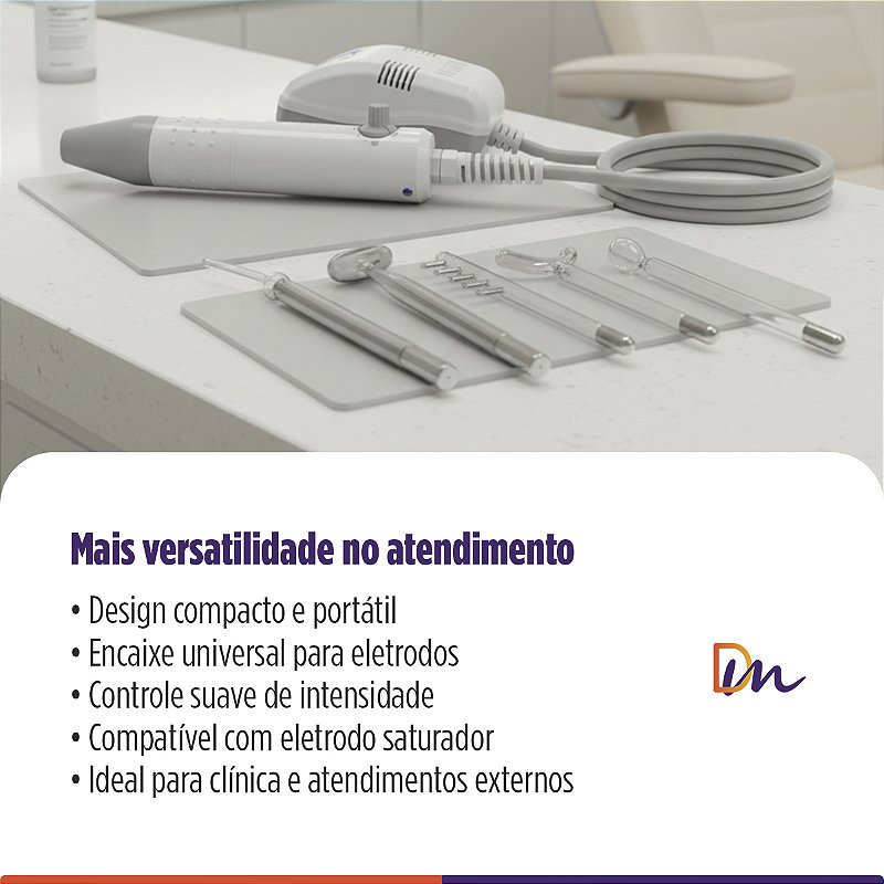 Alta Frequência Profissional HTM Beauty Face Bivolt 7 Eletrodos