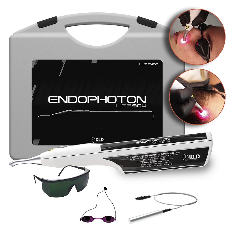 Endophoton Lite 904 Laser 100mW Sem Fio KLD - Dermomed - 7 anos!