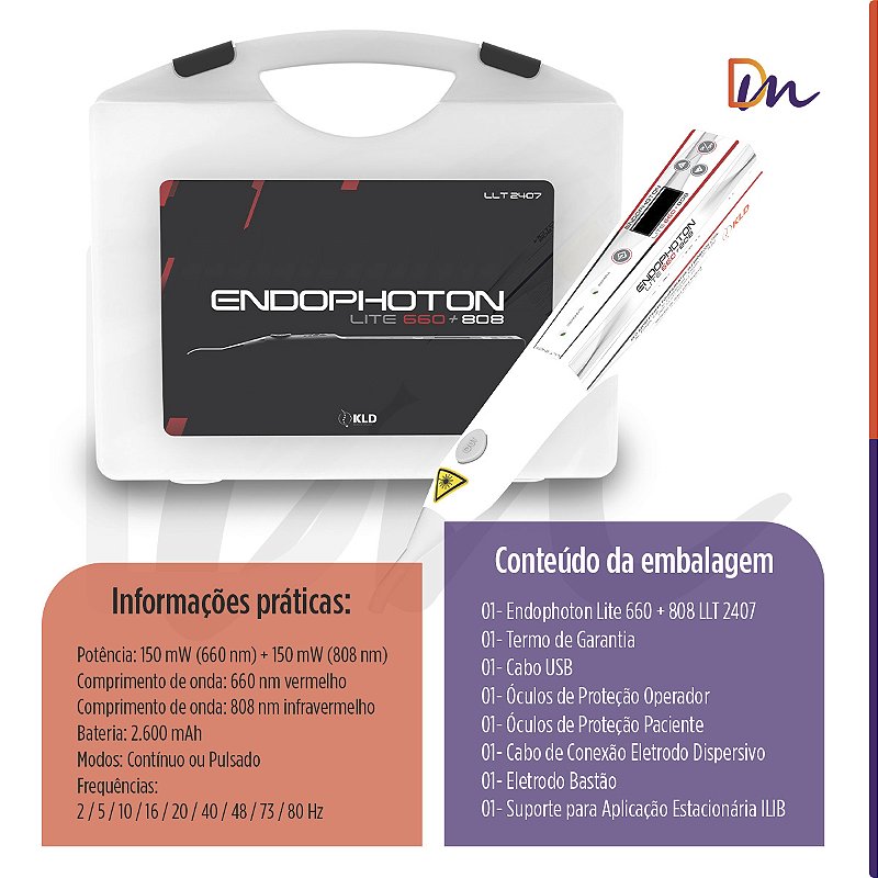 Endophoton Lite 660 + 808 LLT2407 - KLD Biossistemas