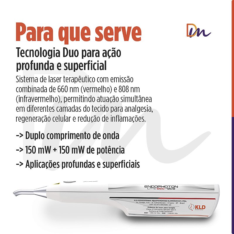Endophoton Lite 660 + 808 LLT2407 - KLD Biossistemas
