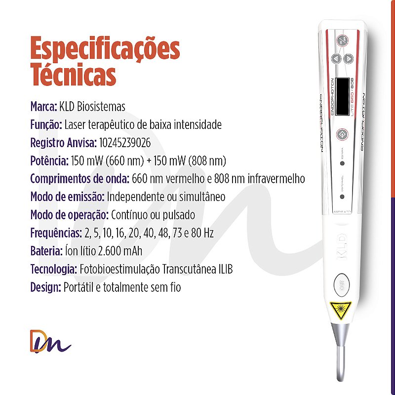 Endophoton Lite 660 + 808 LLT2407 - KLD Biossistemas