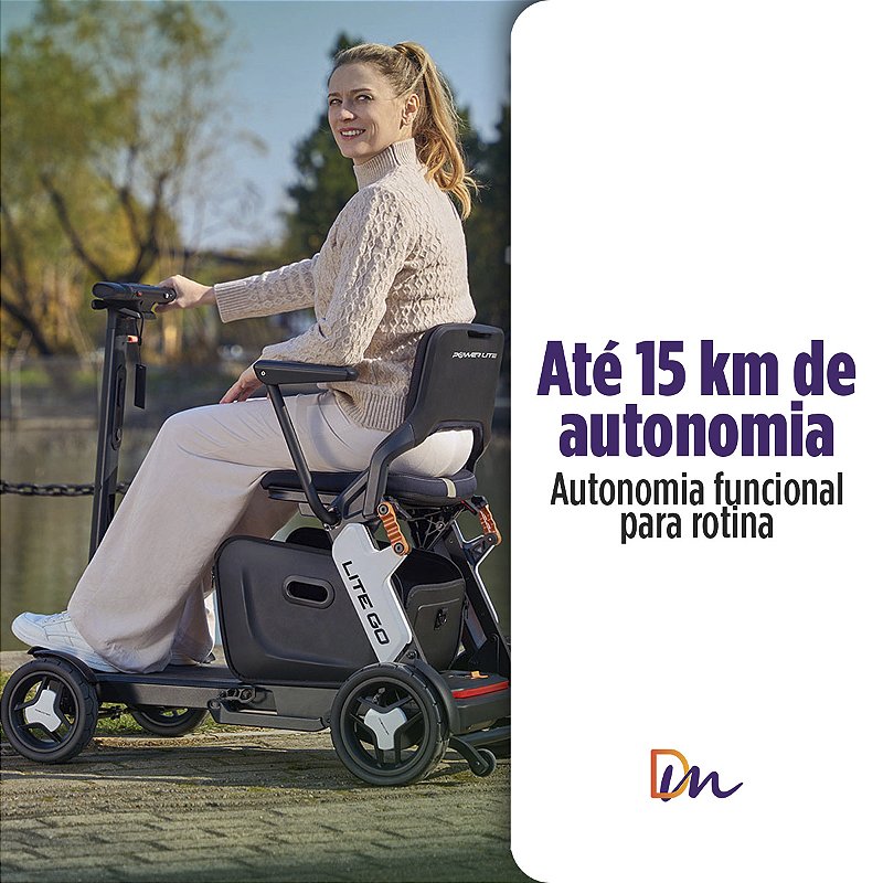 Scooter Elétrica Branca Lite Go Power Lite