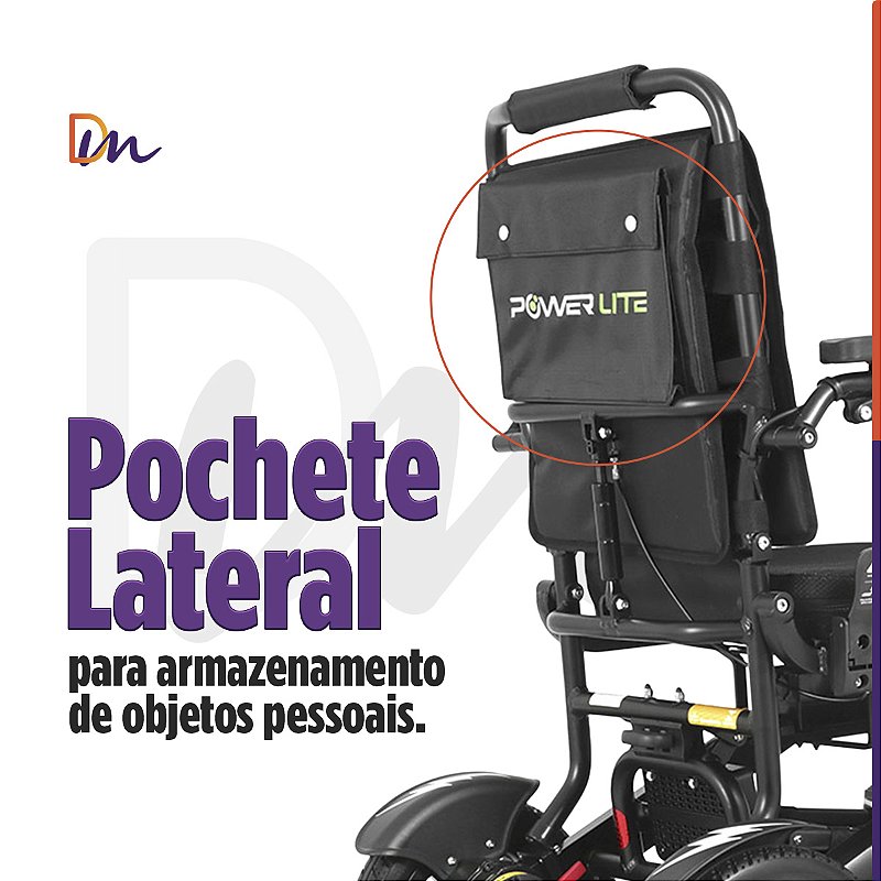 Cadeira de Rodas Motorizada New Pop Hybrid Até 120Kg - Power Lite