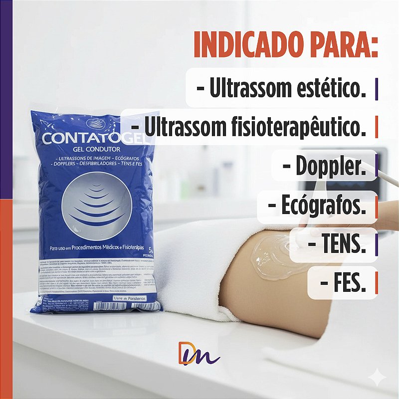 Gel Condutor Incolor Ultrassom Contatogel BAG 5kg - RMC