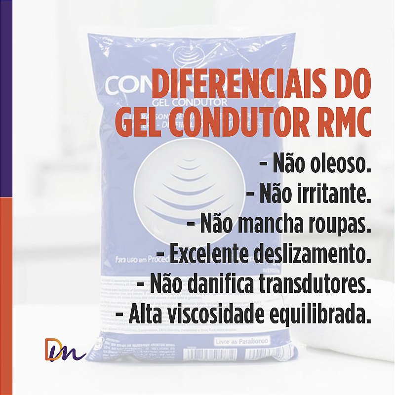 Gel Condutor Incolor Ultrassom Contatogel BAG 5kg - RMC