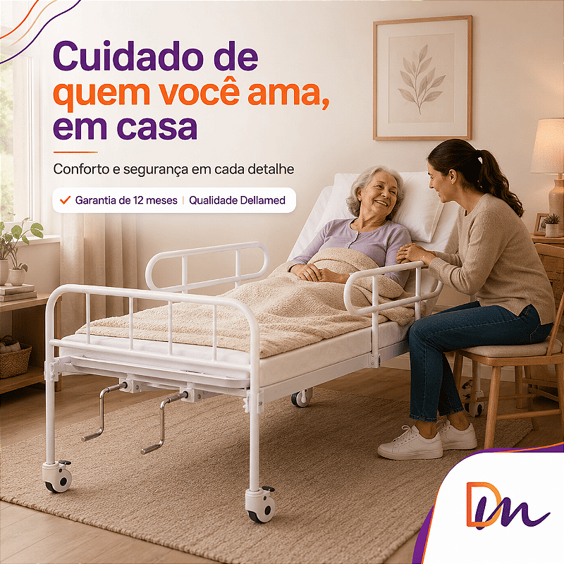 Cama Hospitalar Manual 2 Movimentos DX Dellamed