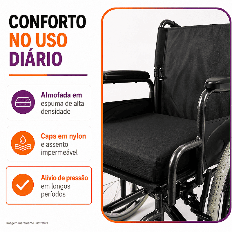 Cadeira De Rodas Modelo D400 + Apoio de Cabeça - Dellamed