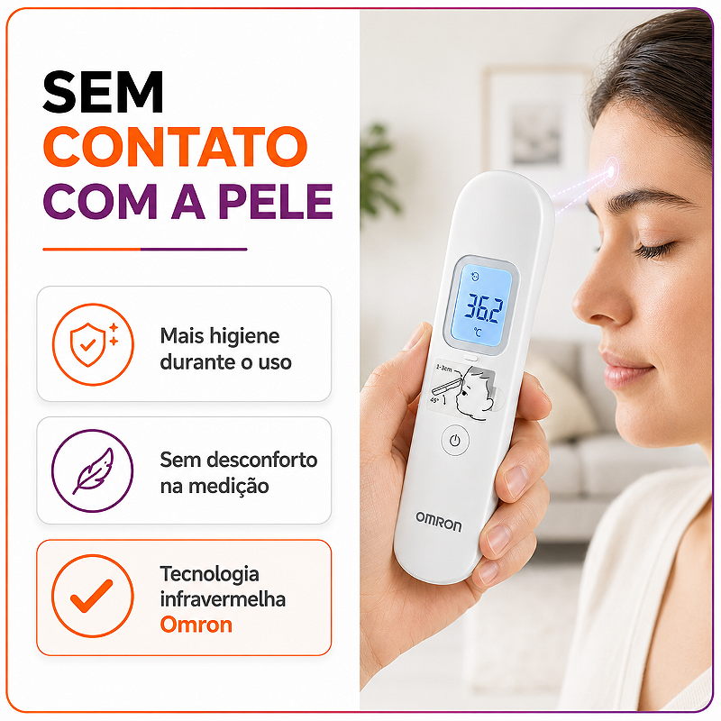 Termômetro Digital De Testa Sem Contato - OMRON