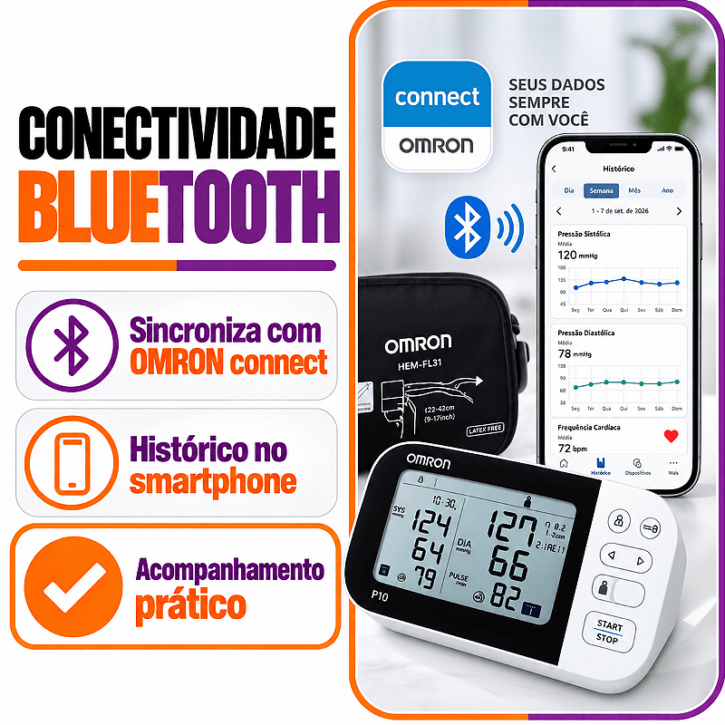 Monitor de Pressão Arterial de Braço - OMRON