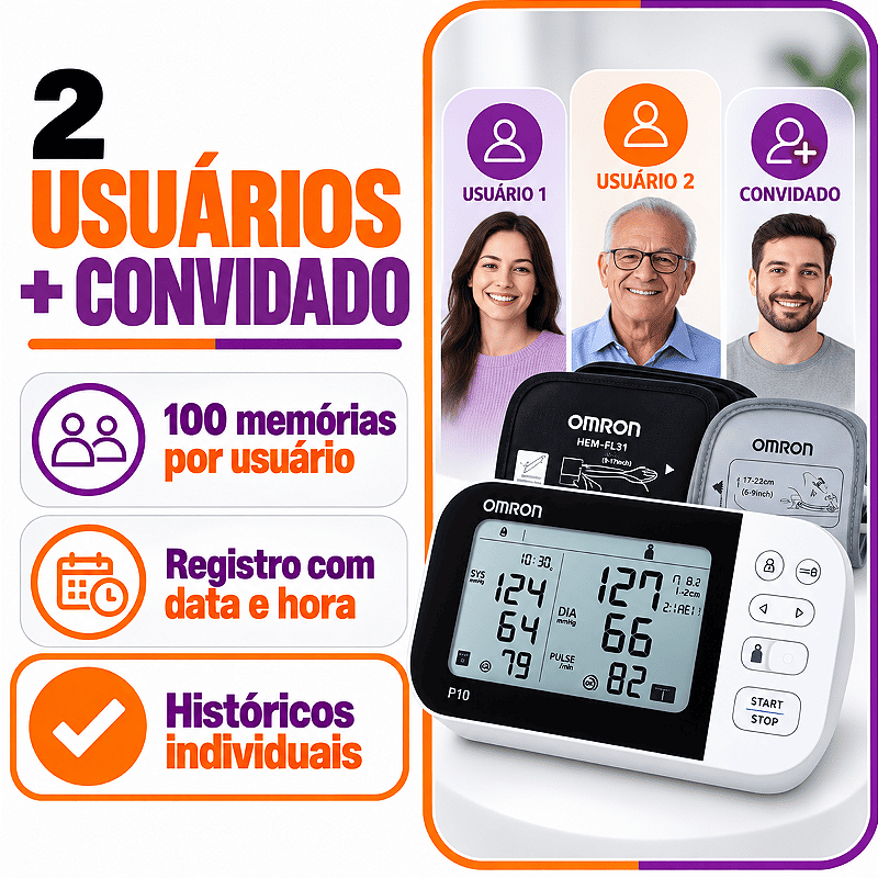 Monitor de Pressão Arterial de Braço - OMRON