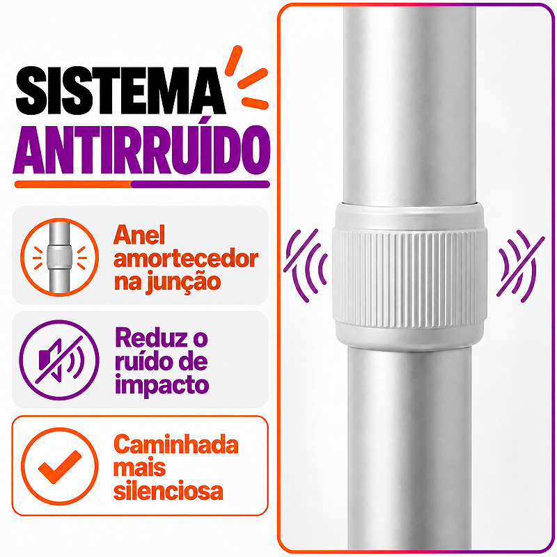 Par de Muleta Canadense MED 22 Preta Até 130Kg - MEDLIVE
