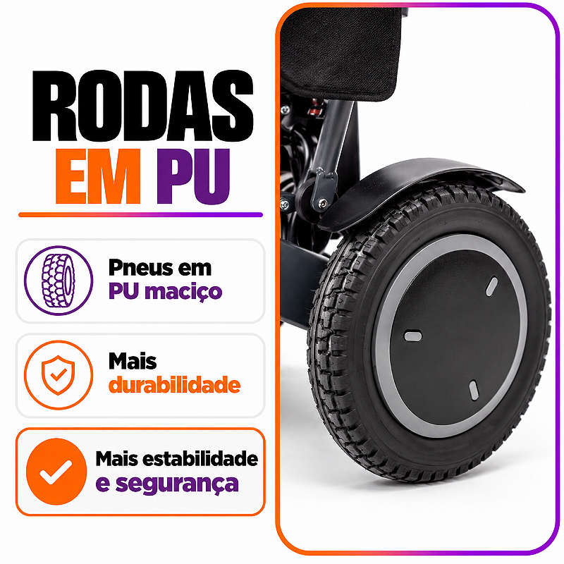 Cadeira de Rodas Motorizada Premium Pro CM03 até 150kg - Hidrolight
