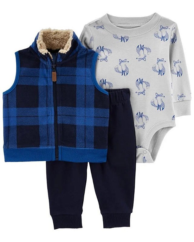 Casaco azul monstrinho orelhas Carters 18M - Babylooks