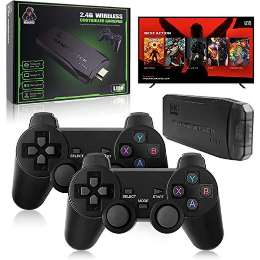 Vídeo Game Stick Box 4k Lite 2 Controles Sem Fio 10 Mil Jogos