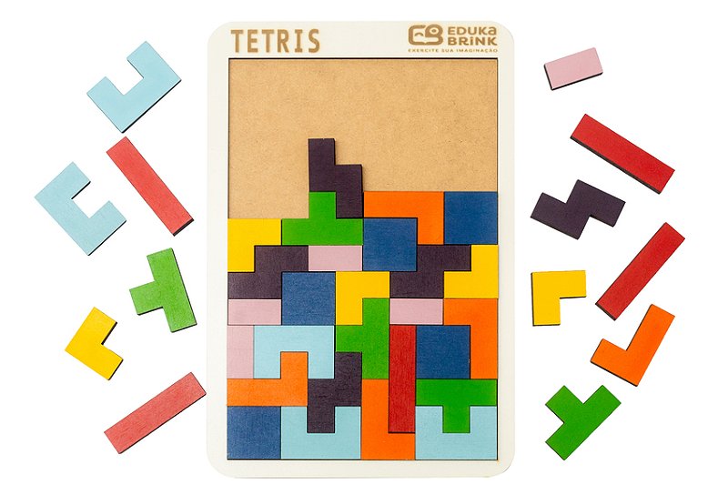 5 Quebra Cabeça Tetris Jogo Didatico Eva Crianças Adultos