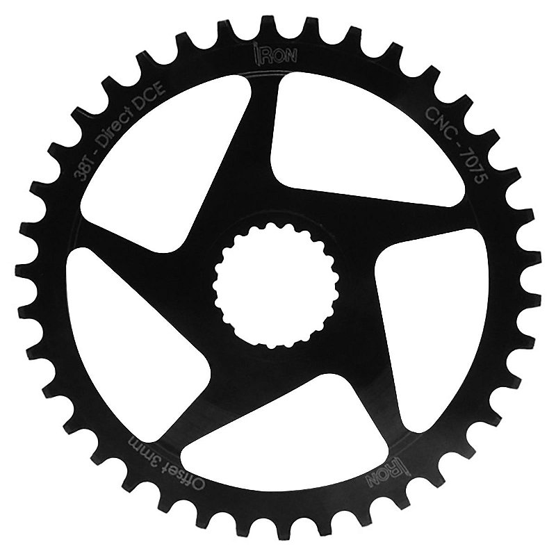 Coroa Bicicleta Iron Direct Dce 38t Offset 3mm Shimano Preto - Azupa Store