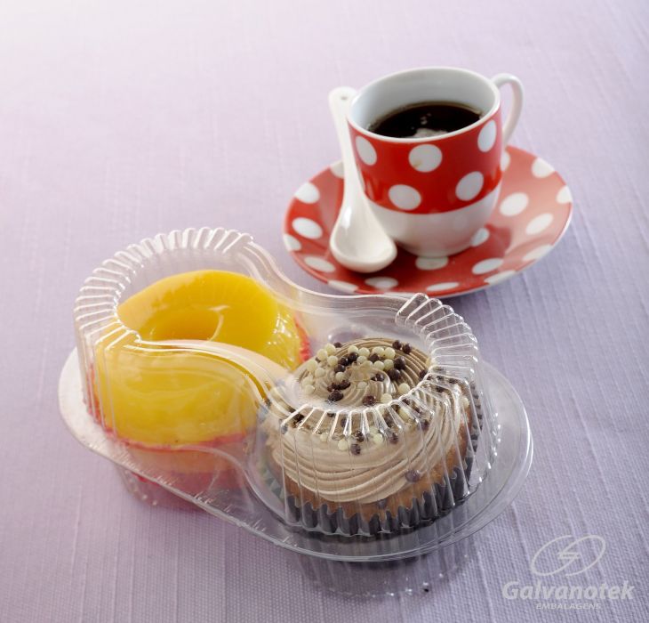Embalagem para 2 doces , empadas , salgados , cupcake