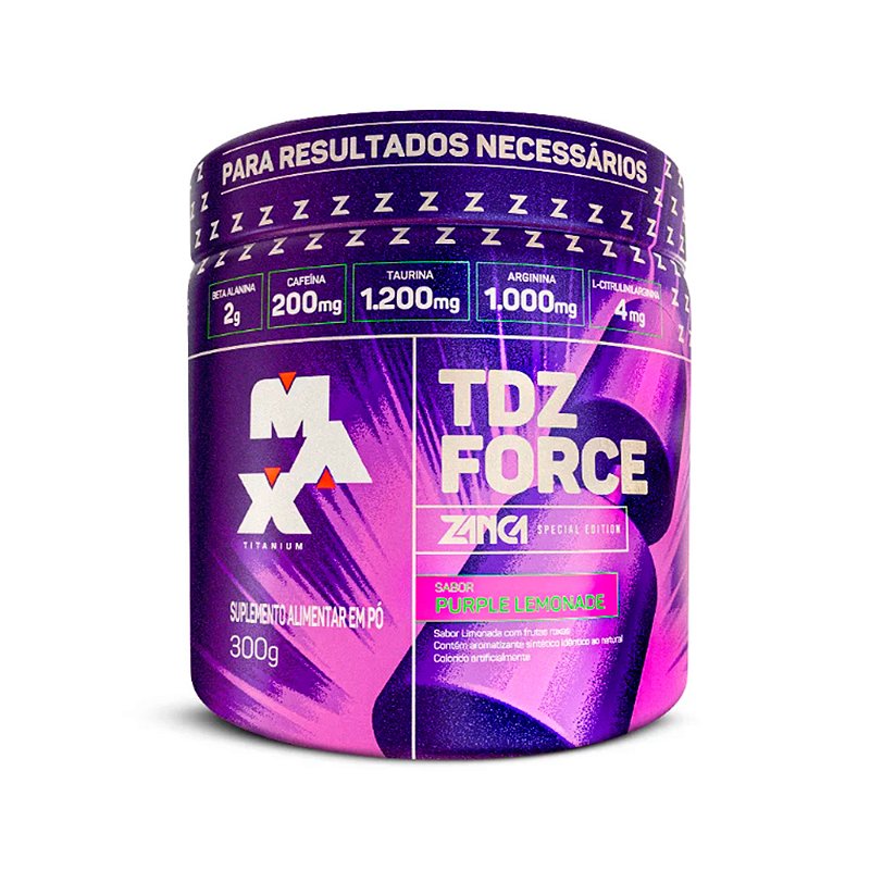TDZ Force Max Titanium – Pré-Treino Energia e Foco - Suplevita