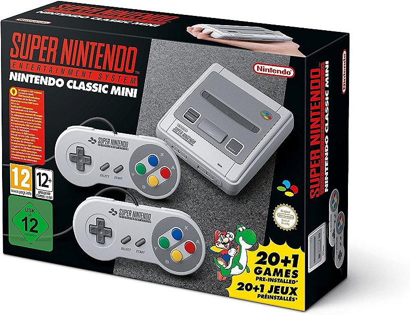 Console Super Nintendo Mini Classic Console Europeu + 21 jogos