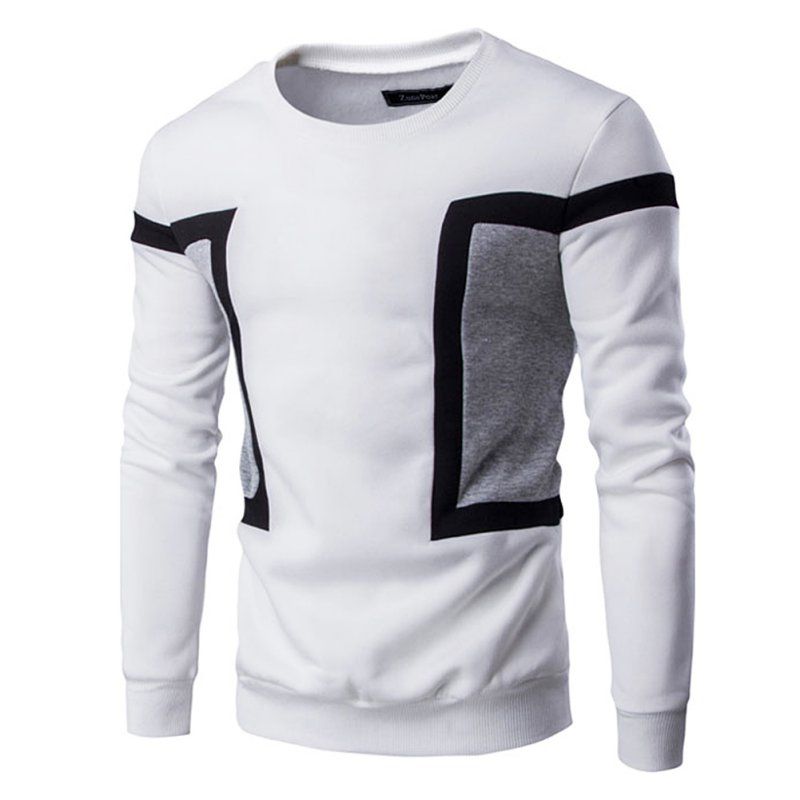 Suéter Masculino com Detalhe na Lateral Branco MANDORAS