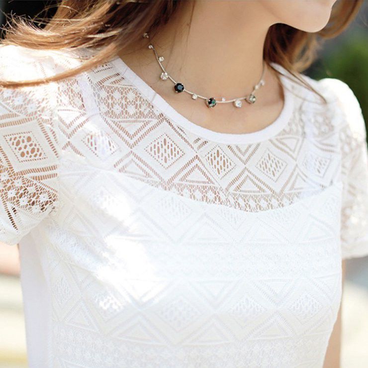 camisetas com renda