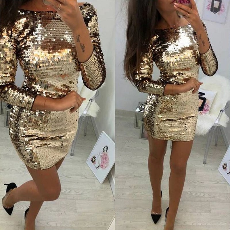vestido tubinho preto com lantejoula