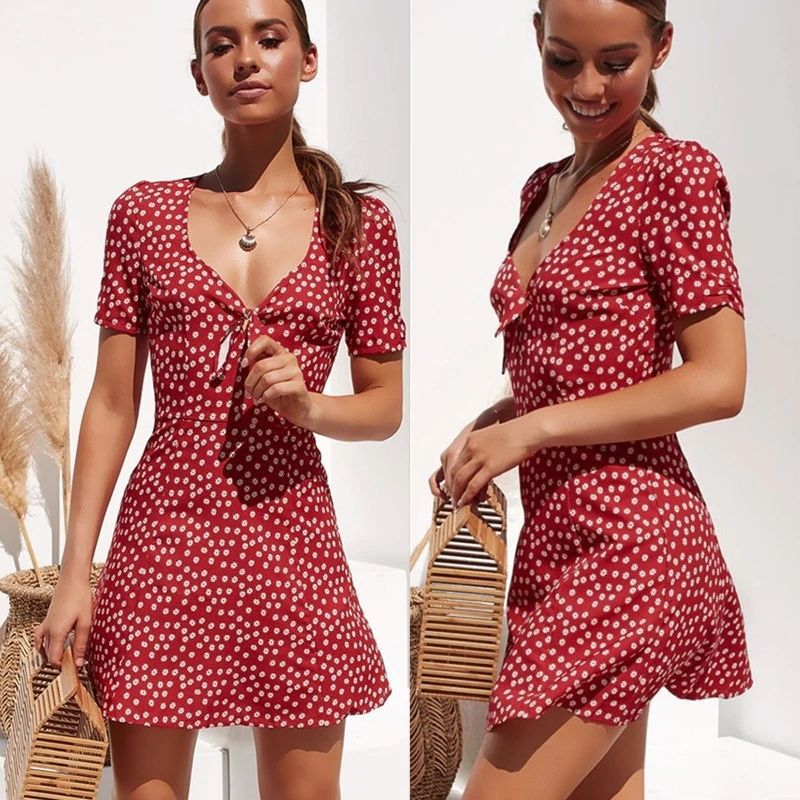 vestidos florais curtos