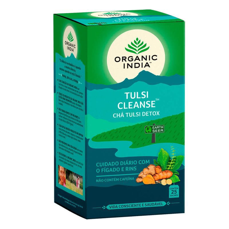 Ch Tulsi Detox 25 sach s Organic India Casa do Naturalista