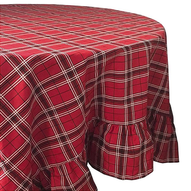 Compre toalha de mesa xadrez vermelha 2,5 x 1,5 m -  - kasa 57