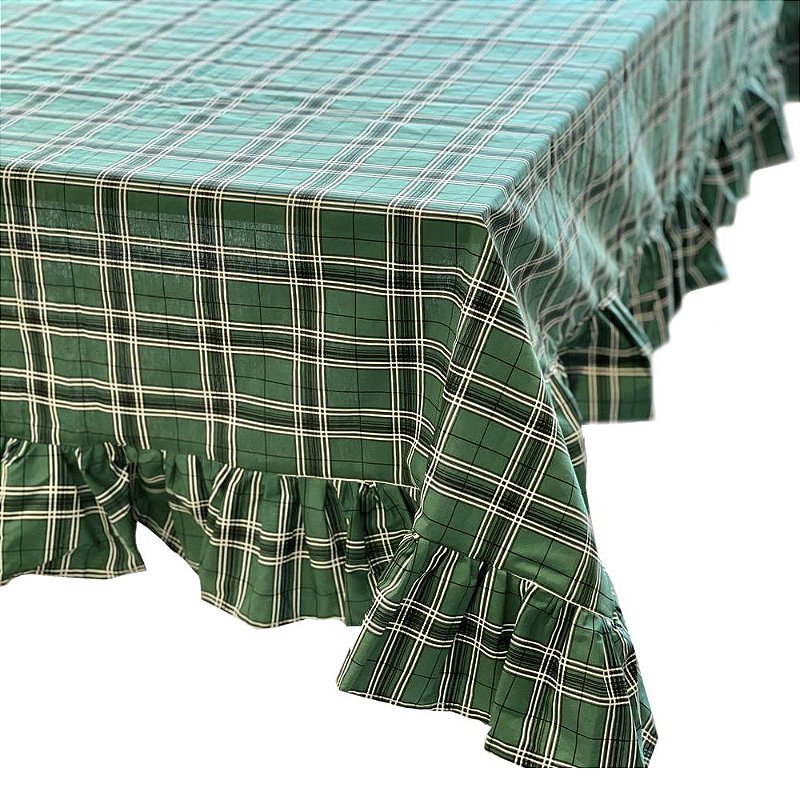 Toalha de mesa xadrez laranja (2,50 x 1,40) - Kasa57 - kasa 57