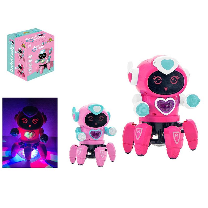 Brinquedo Robô Lady Com Face Digital 7 Luzes e Som - Shop Macrozao