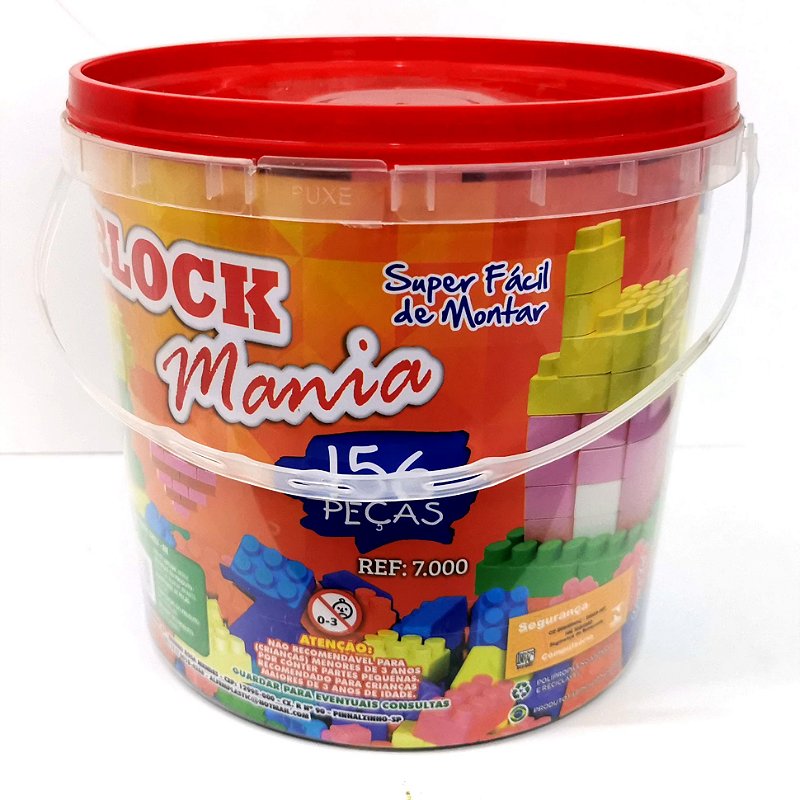 Jogo Balde Montar Quebra Cabeça Bloco Mania 156 Peças : :  Brinquedos e Jogos