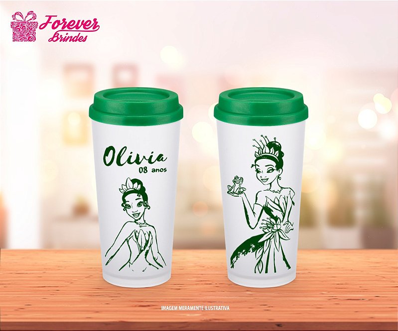 Caneca da Coleção Princesa Tiana para personalizar o nome em