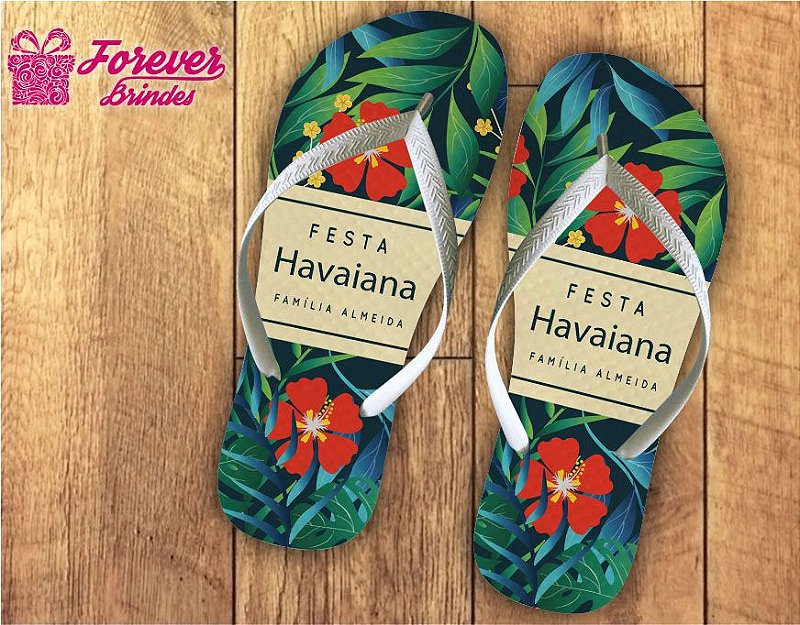 Chinelo Festa Havaiana Floral - FOREVER BRINDES