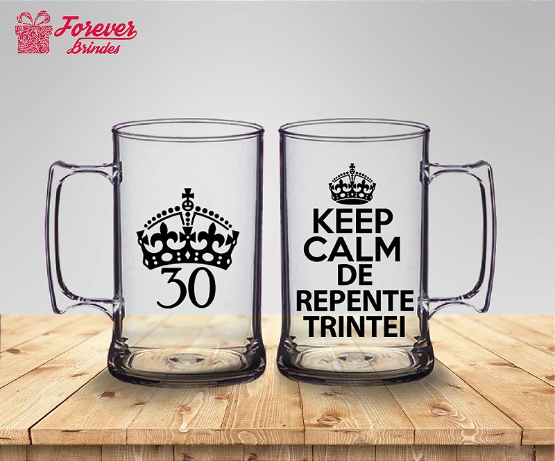 Caneca De Chopp Anivers Rio Anos De Repente Trintei Forever Brindes