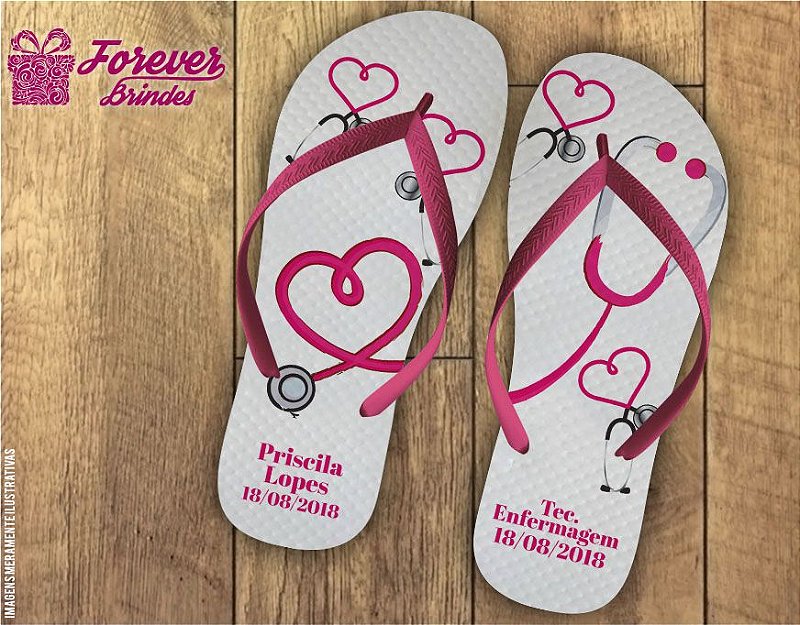 sandalia personalizada enfermagem