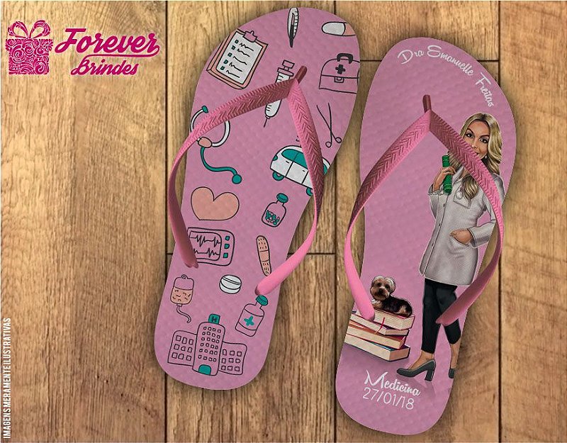 sandalia personalizada enfermagem