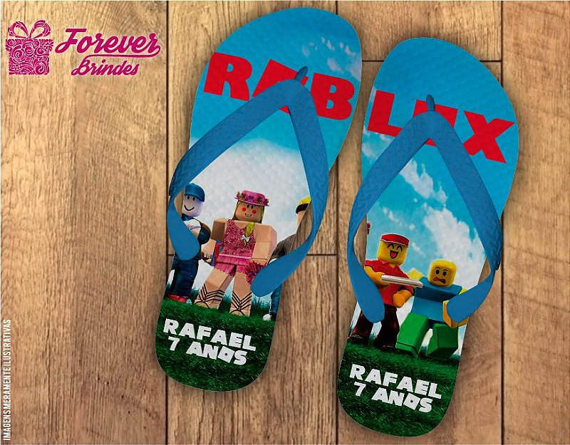 Chinelo Aniversario Personalizado Forever Brindes - copo personalizado roblox