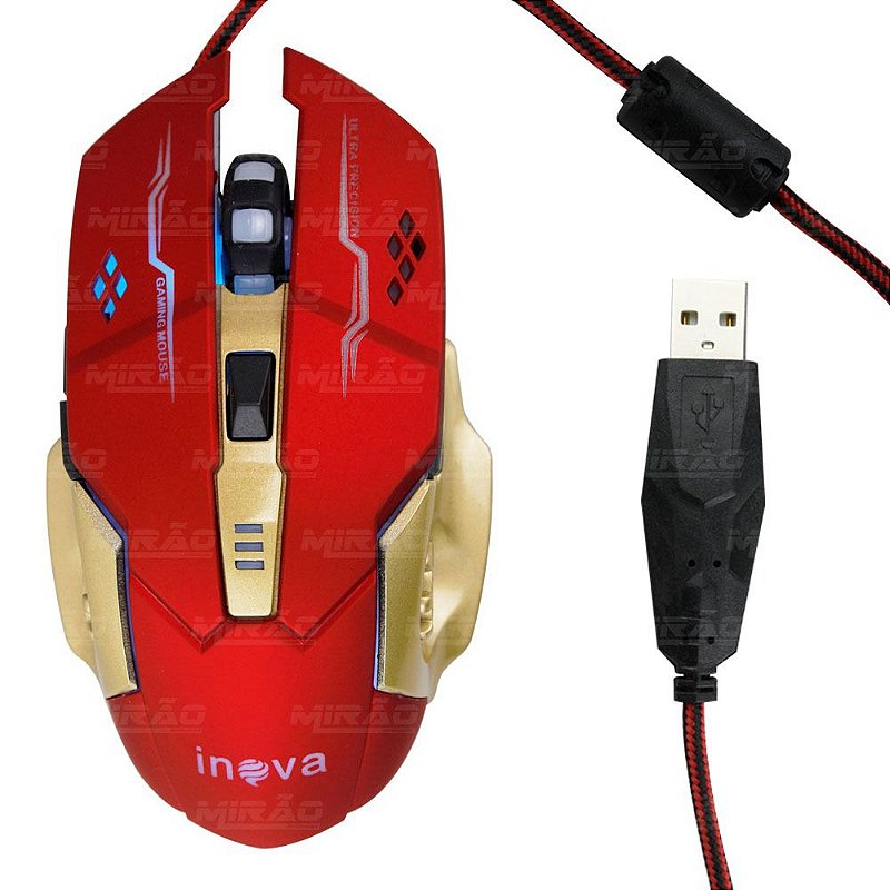 Mouse Gamer Homem de Ferro Inova MOU-6928 - Intervia Informática -  43-99867-4716 / Loja Informática - Pc Gamer - Assistência técnica