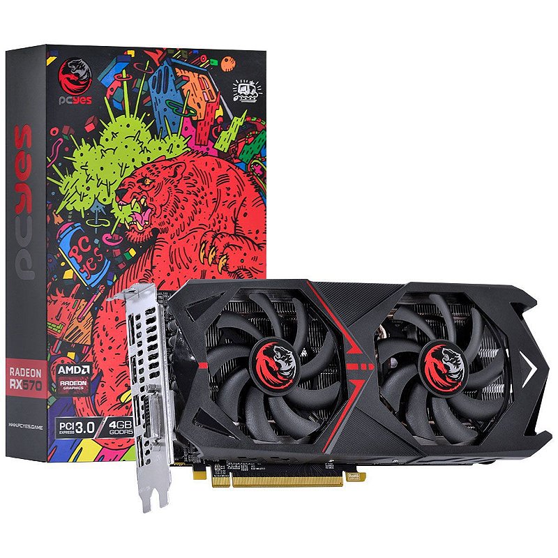 PLACA DE VIDEO AMD RADEON RX 570 4GB GDDR5 256 BITS DUAL-FAN