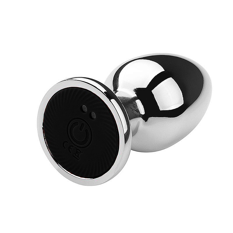 Plug Anal Cromado De Ao Com Vibrador E Controle Sexy Import - Preto - Sex  Shop Loja Fetiches