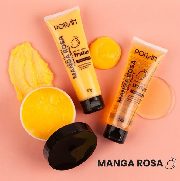 Kit Manga Rosa Porán Esfoliante, Hidratante e Sabonete - Maquiagem Atacado