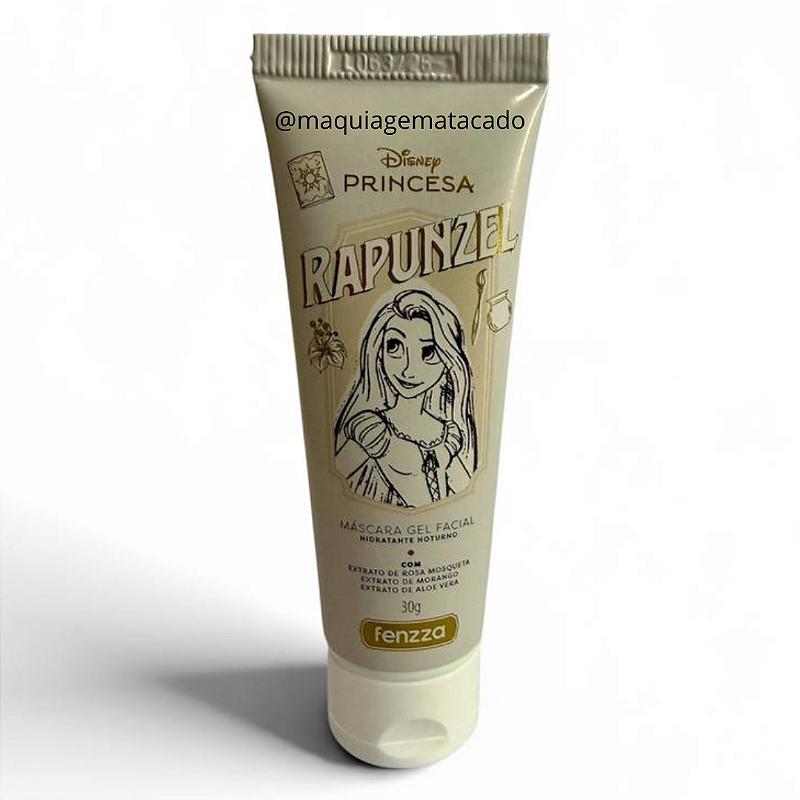 Máscara Gel Facial Hidratante Noturno Princesas Fenzza Rapunzel