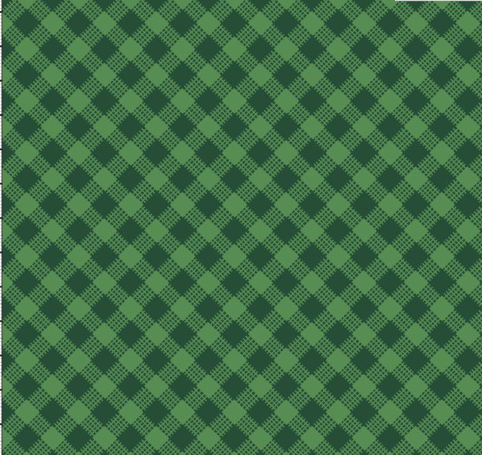 Tricoline Xadrez - Verde Escuro - 0,50m X 1,50m