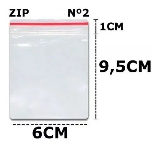saco Zip 6x10 C/100un N°2 - Limaplast Embalagens
