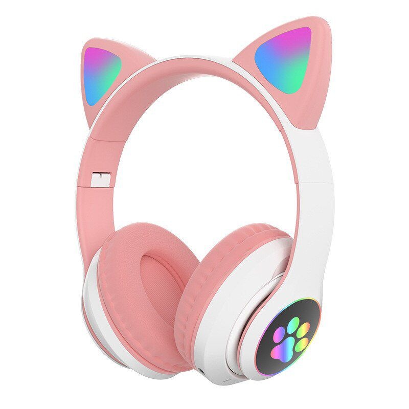 FONE DE OUVIDO ORELHA DE GATO INFANTIL COM MICROFONE BLUETOOTH ORELHA COM  LEDS KTS - Papelaria e Informatica