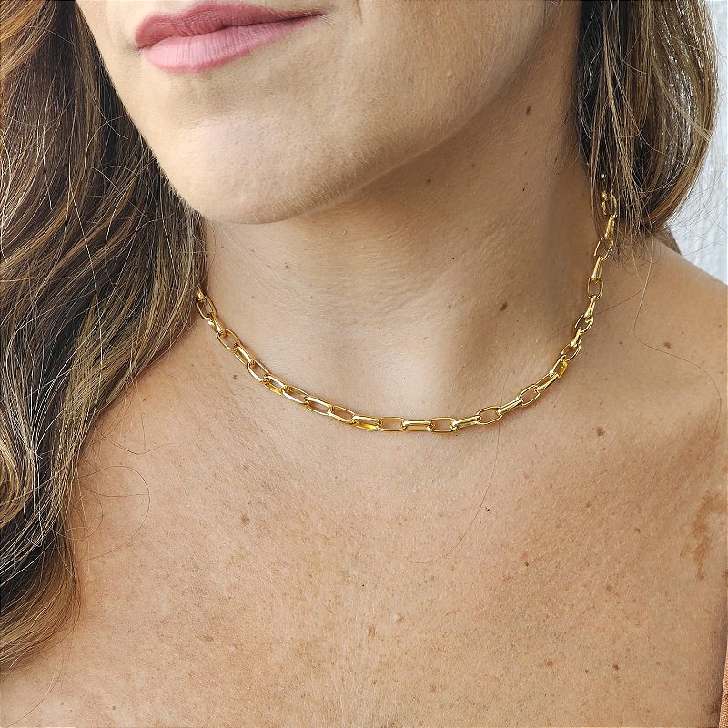 Colar base dourado - Lilly Moura Bijouterias